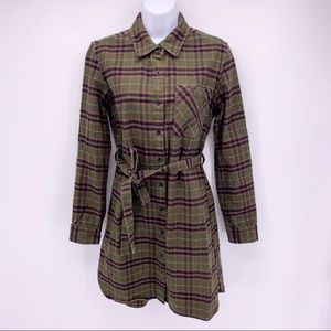 United by Blue Plaid Flannel Button Down Dress Size Medium